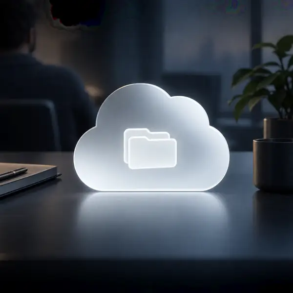Business cloud storage icon.