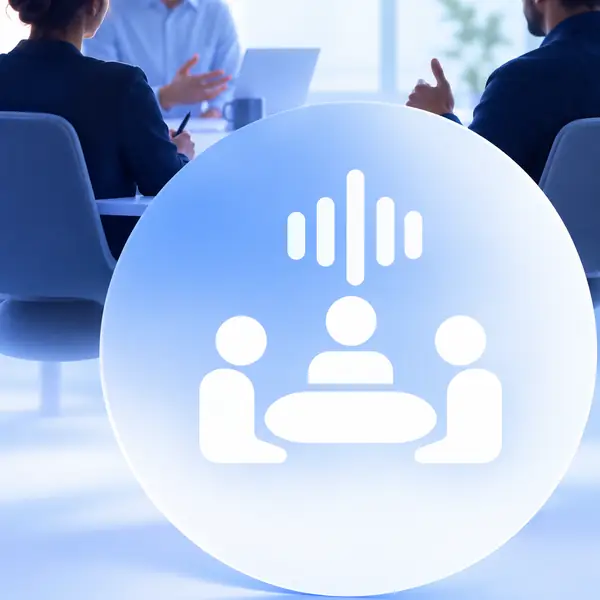 Business meeting icon.