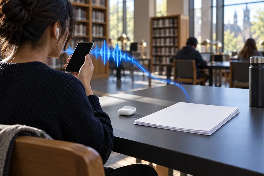 Illustration associated with converting audio to written text